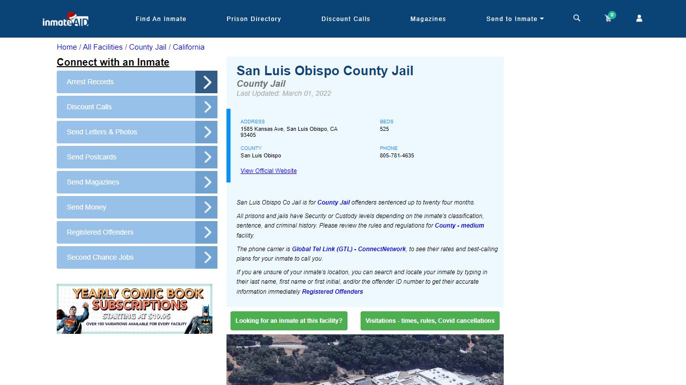 San Luis Obispo County Jail - Inmate Locator - San Luis Obispo, CA